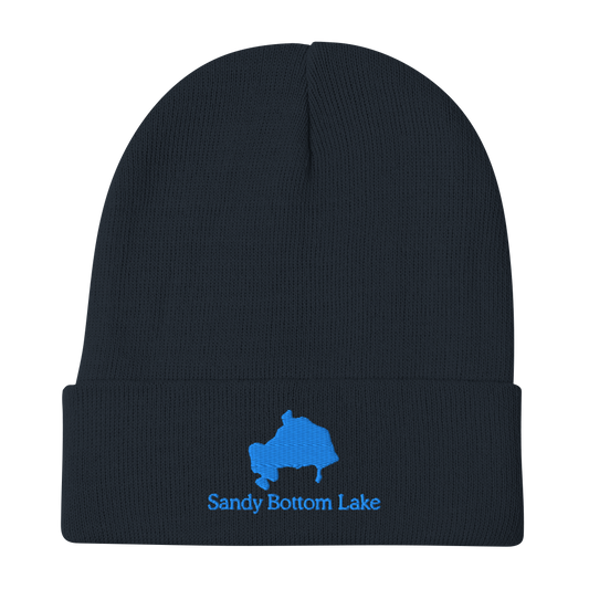 Sandy Bottom Lake Embroidered Beanie Hat