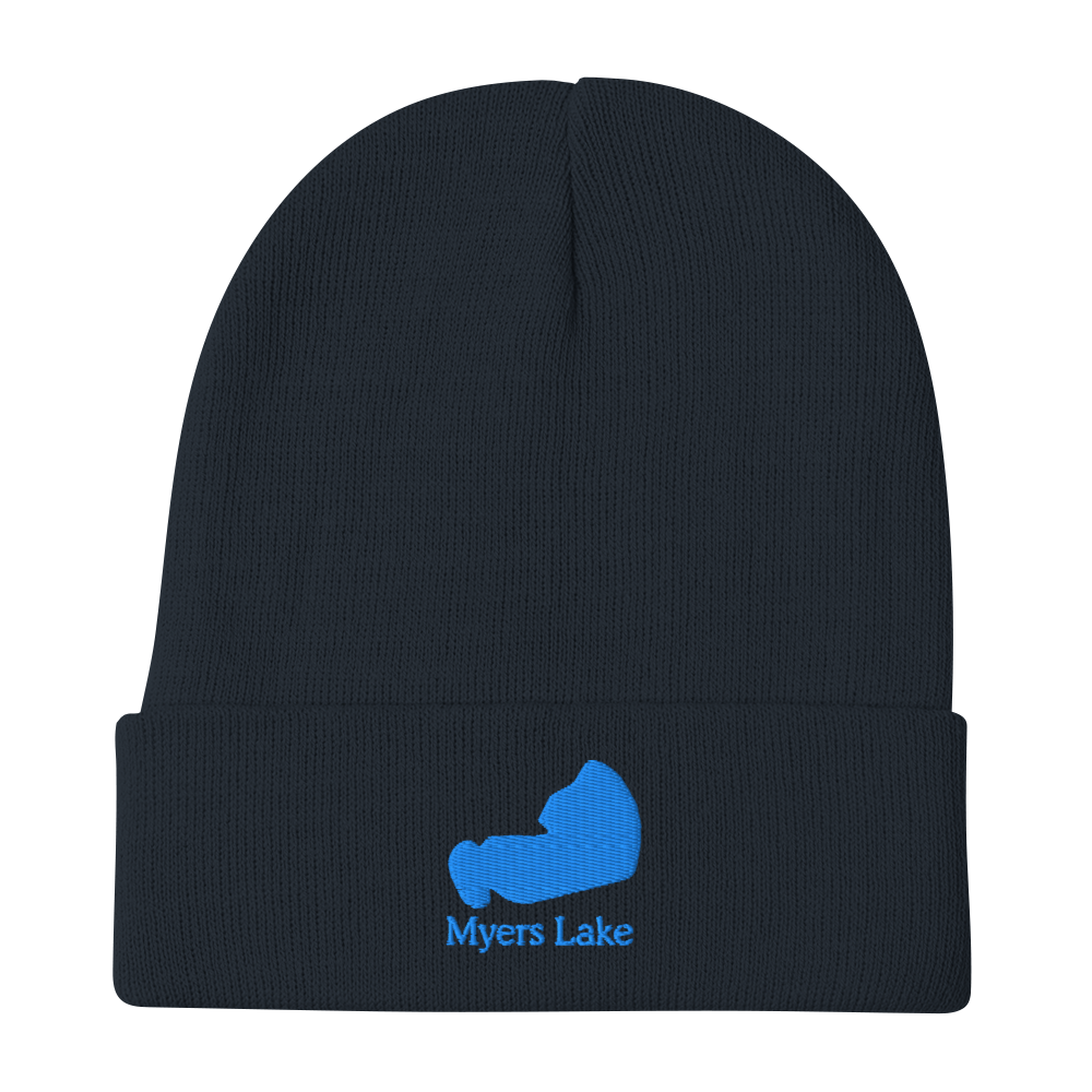 Myers Lake  Embroidered Beanie Hat