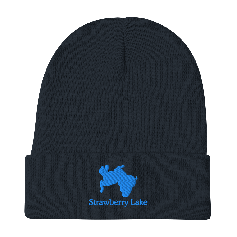 Strawberry Lake Embroidered Beanie Hat