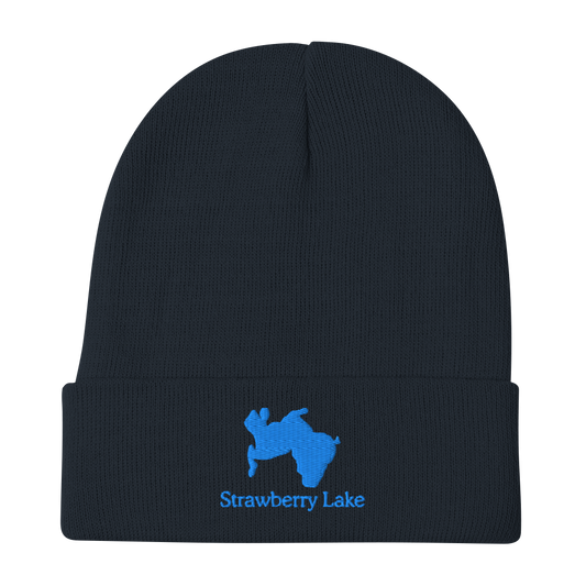 Strawberry Lake Embroidered Beanie Hat
