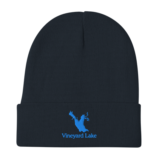 Vineyard Lake Embroidered Beanie Hat