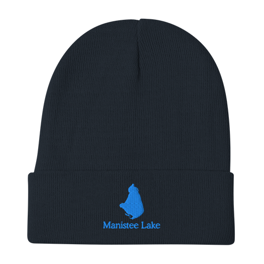 Manistee Lake Embroidered Beanie Hat