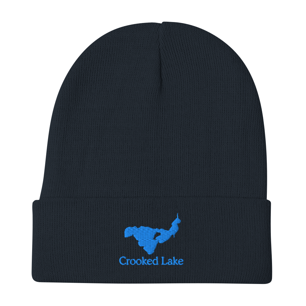Crooked Lake  Embroidered Beanie Hat