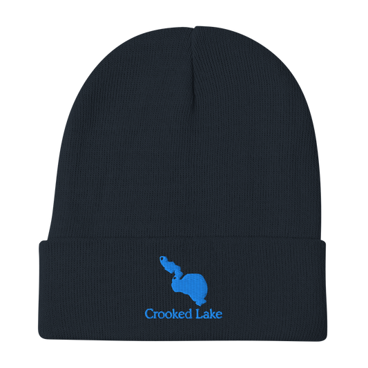 Crooked Lake Embroidered Beanie Hat