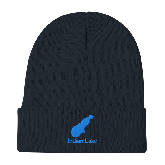 Indian Lake Embroidered Beanie Hat