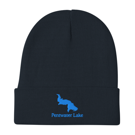 Pentwater Lake Embroidered Beanie Hat