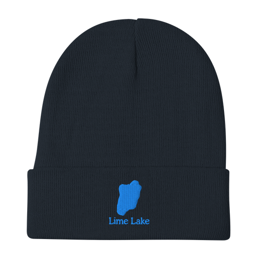 Lime Lake Embroidered Beanie Hat