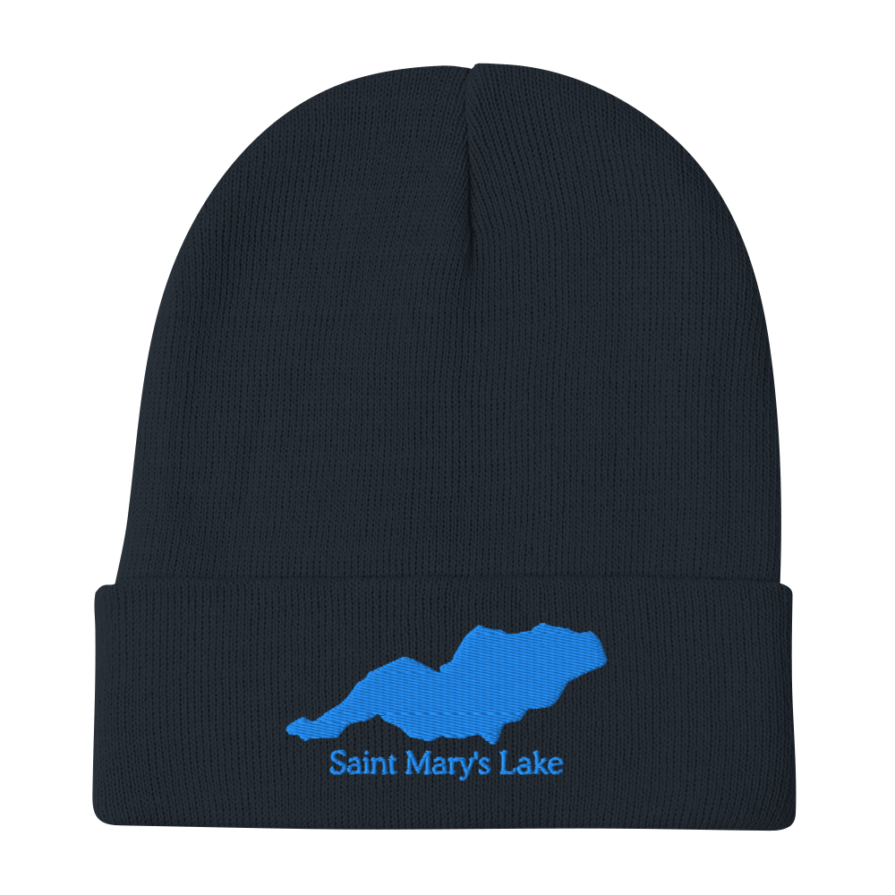 Saint Mary's Lake Embroidered Beanie Hat