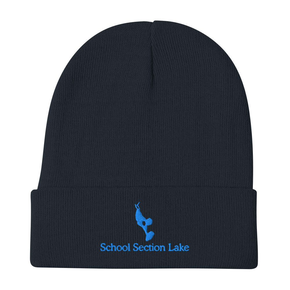 School Section Lake Embroidered Beanie Hat