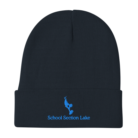 School Section Lake Embroidered Beanie Hat
