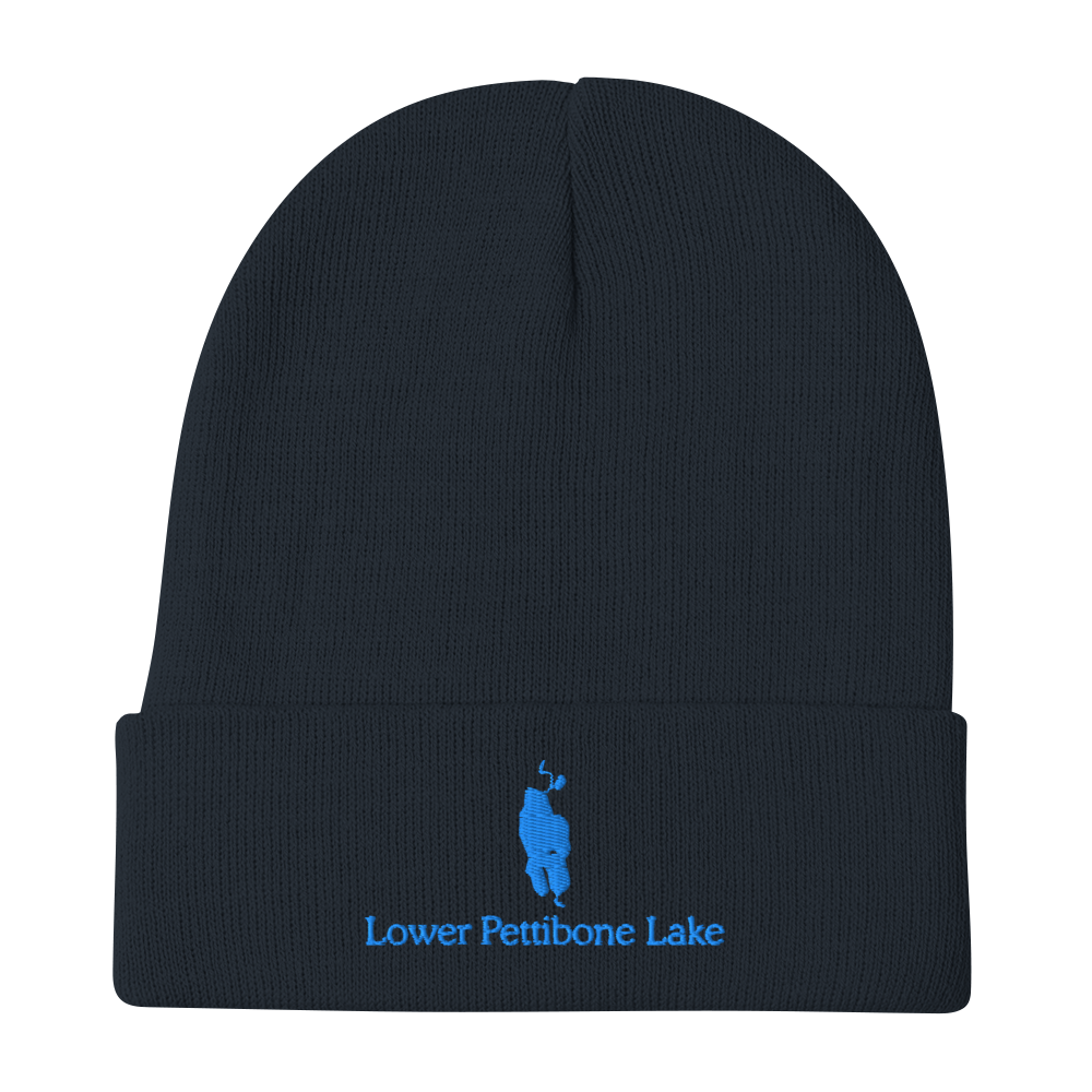 Lower Pettibone Lake Embroidered Beanie Hat