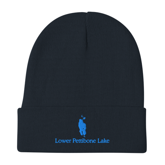 Lower Pettibone Lake Embroidered Beanie Hat