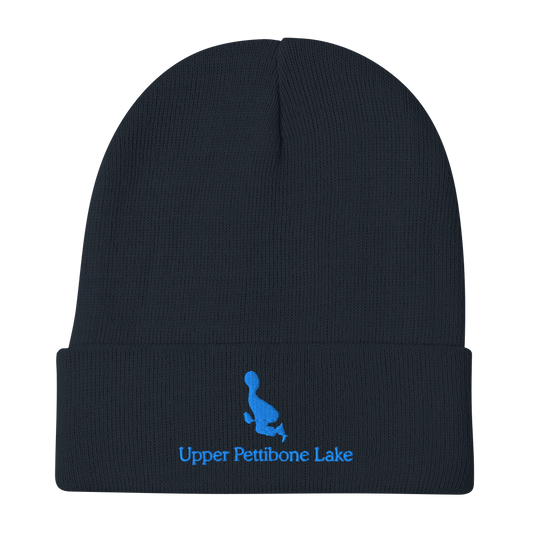 Upper Pettibone Lake Embroidered Beanie Hat