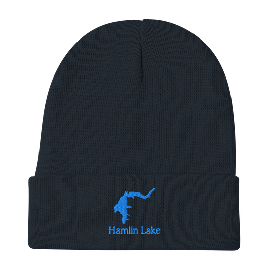 Hamlin Lake Embroidered Beanie Hat