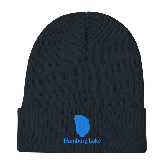 Hamburg Lake Embroidered Beanie Hat
