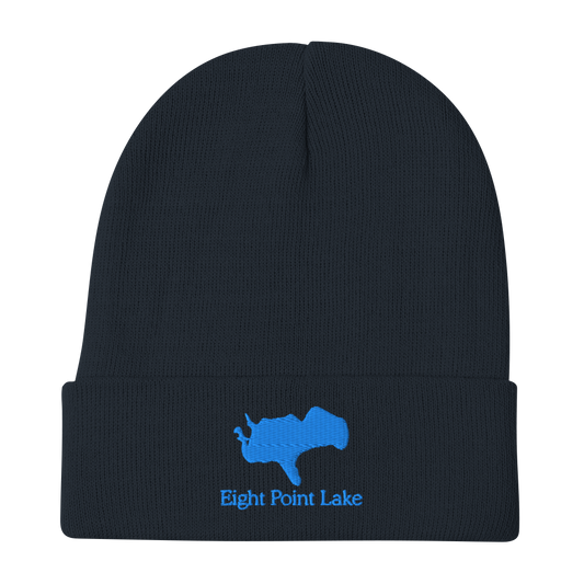 Eight Point Lake Embroidered Beanie Hat
