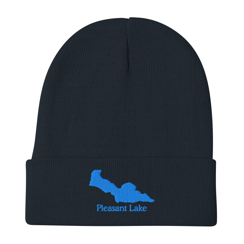 Pleasant Lake Embroidered Beanie Hat