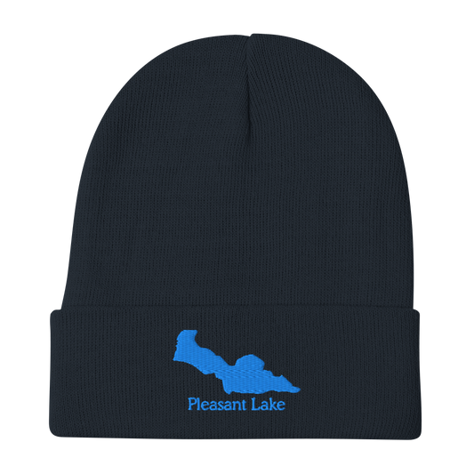 Pleasant Lake Embroidered Beanie Hat