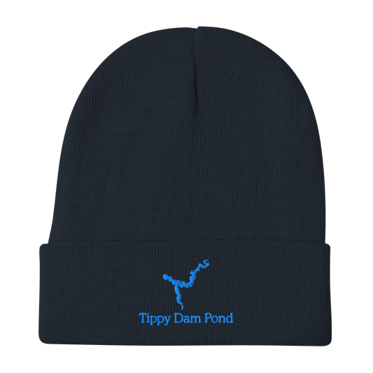 Tippy Dam Pond Embroidered Beanie Hat