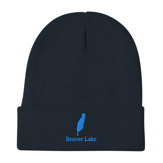 Beaver Lake Embroidered Beanie Hat