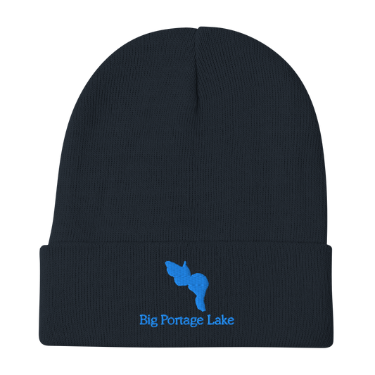 Big Portage Lake Embroidered Beanie Hat
