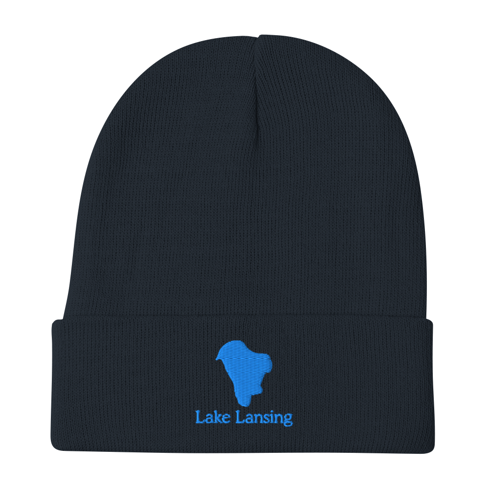 Lake Lansing Embroidered Beanie Hat