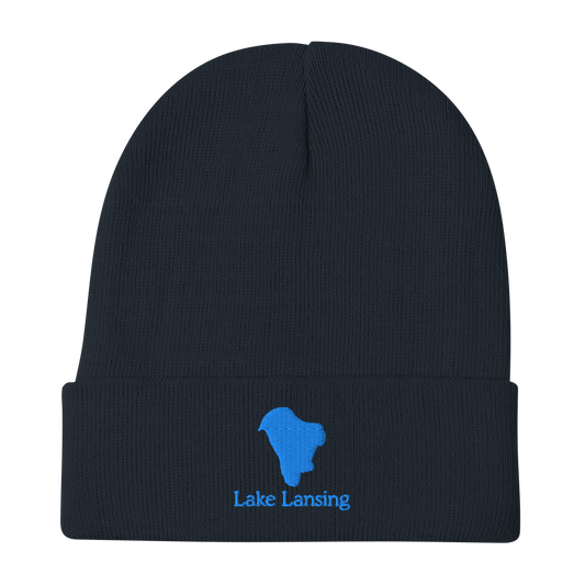 Lake Lansing Embroidered Beanie Hat