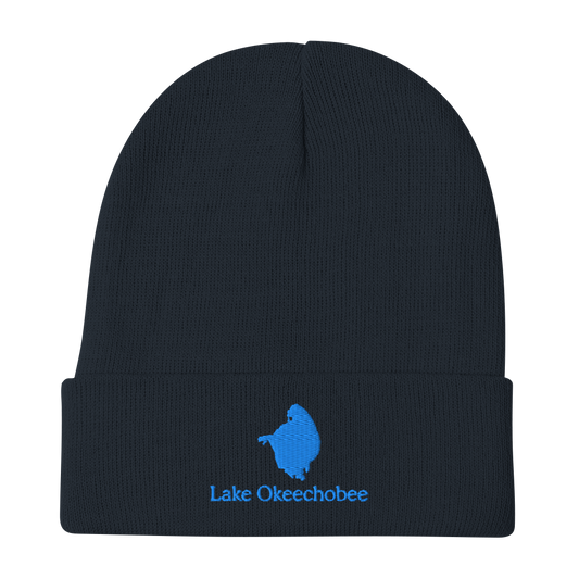 Lake Okeechobee Embroidered Beanie Hat