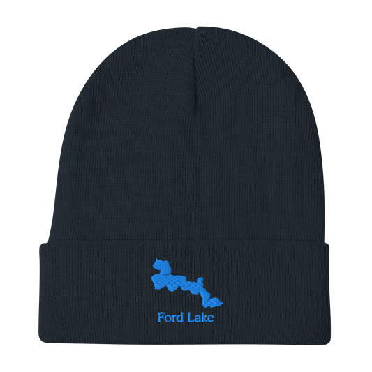 Ford Lake Embroidered Beanie Hat