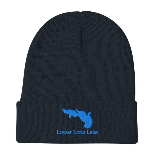 Lower Long Lake Embroidered Beanie Hat