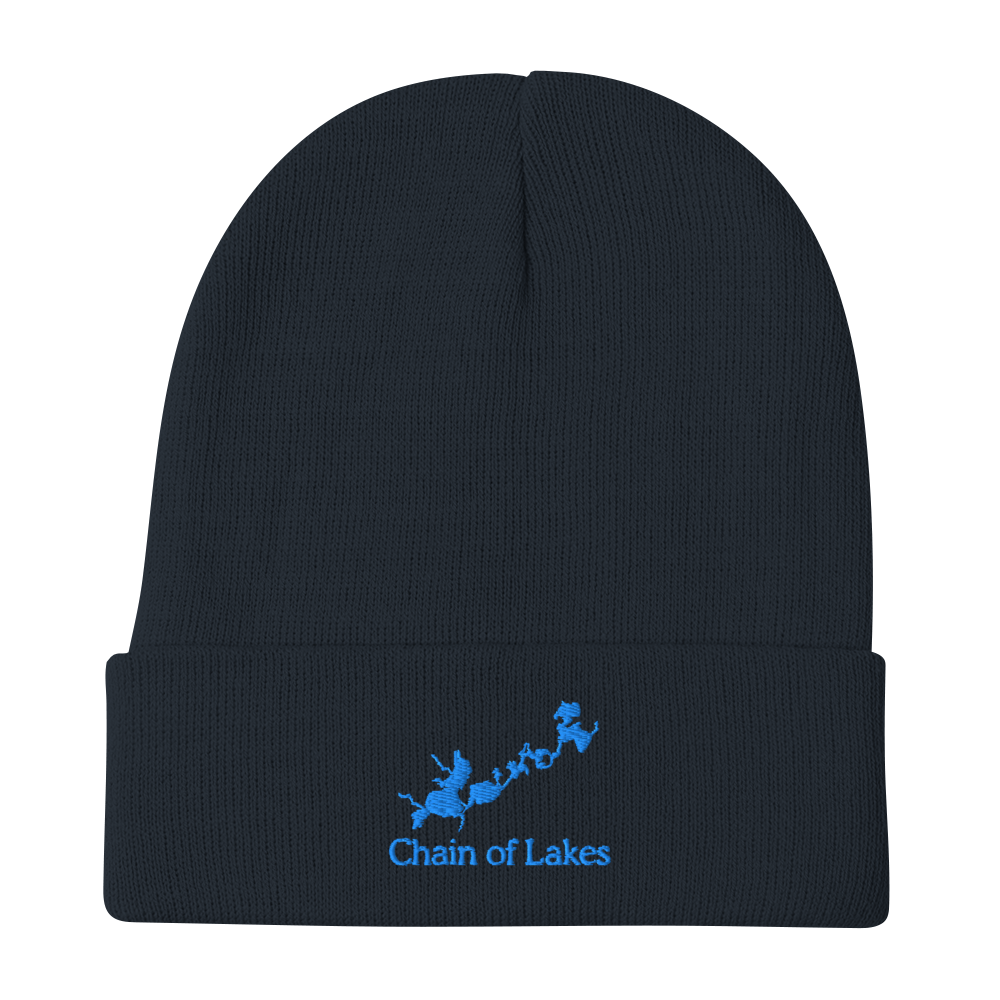 Chain of Lakes Embroidered Beanie Hat
