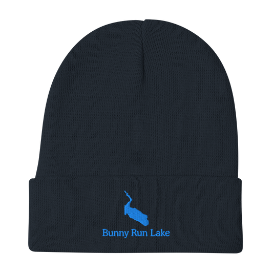 Bunny Run Lake Embroidered Beanie Hat
