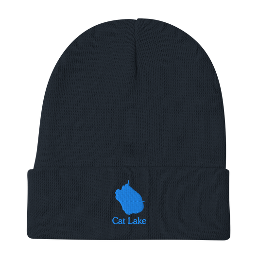 Cat Lake Embroidered Beanie Hat
