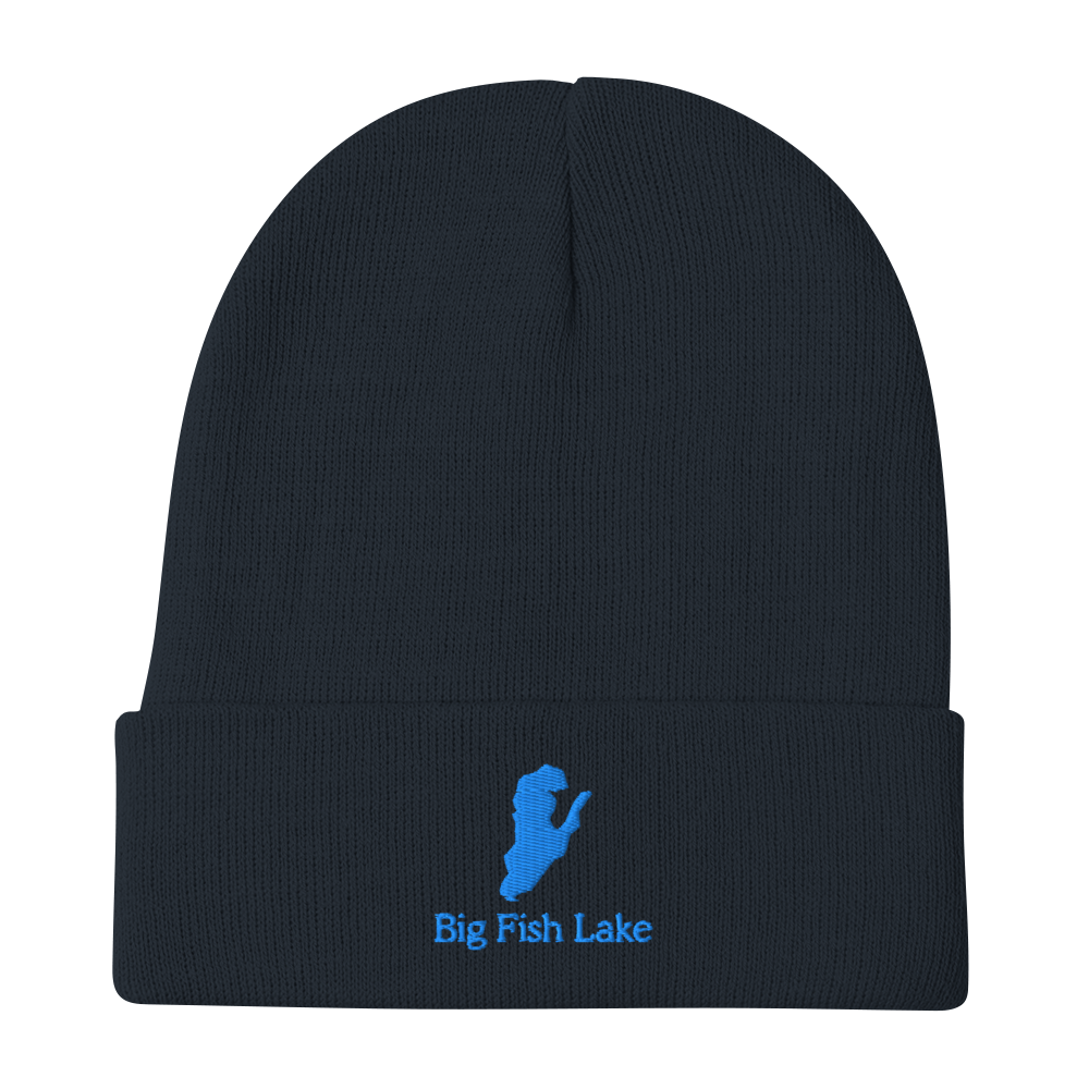 Big Fish Lake Embroidered Beanie Hat