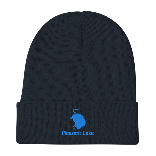 Pleasant Lake Embroidered Beanie Hat