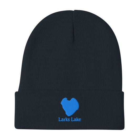 Larks Lake Embroidered Beanie Hat