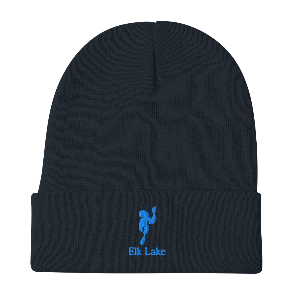 Elk Lake Embroidered Beanie Hat