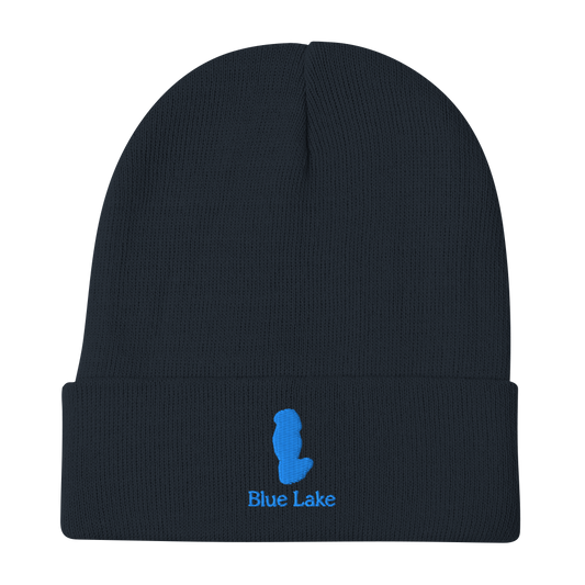 Blue Lake Embroidered Beanie Hat