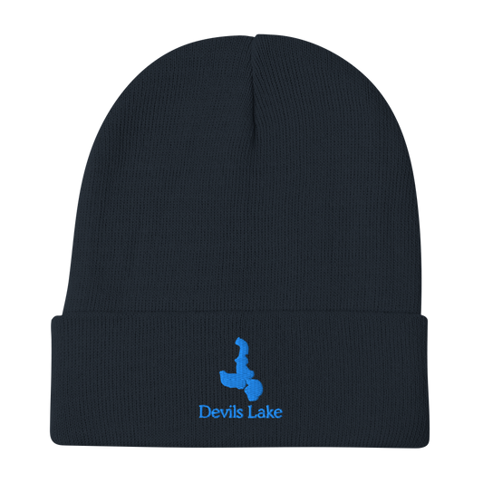 Devils Lake Embroidered Beanie Hat