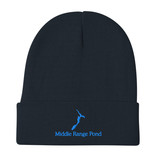 Middle Range Pond Embroidered Beanie Hat