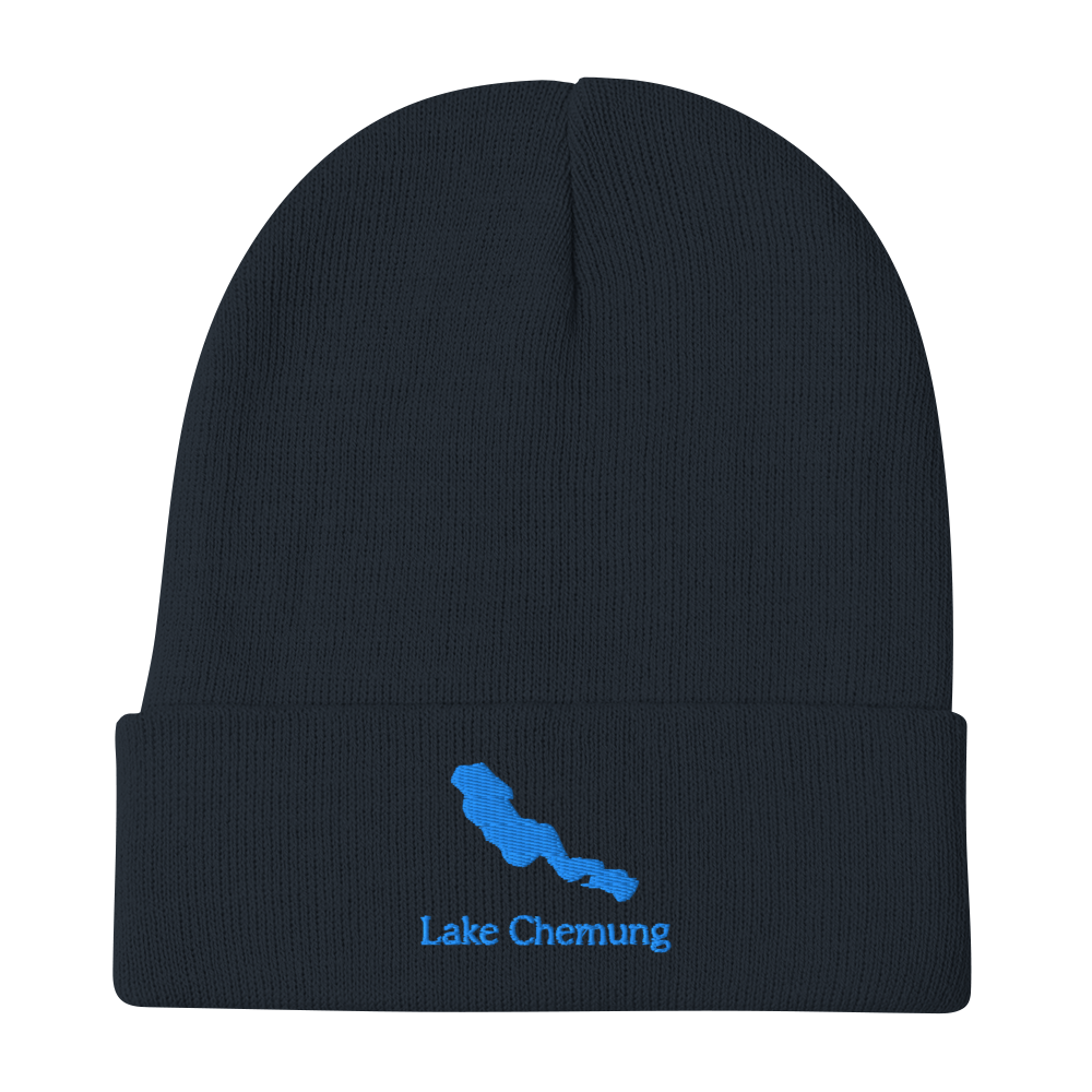 Lake Chemung Embroidered Beanie Hat
