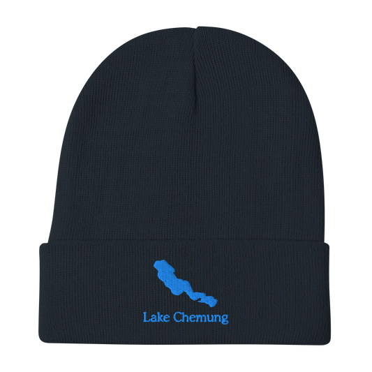 Lake Chemung Embroidered Beanie Hat