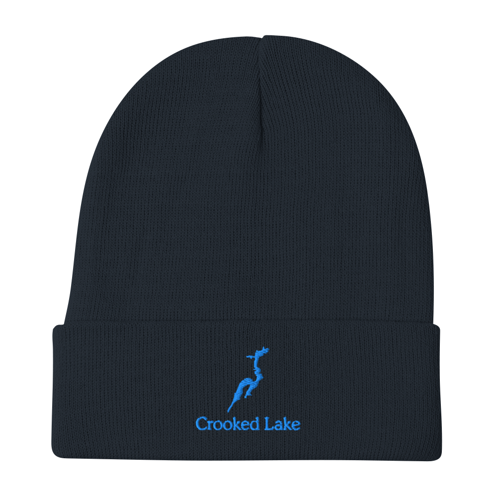 Crooked Lake Embroidered Beanie Hat
