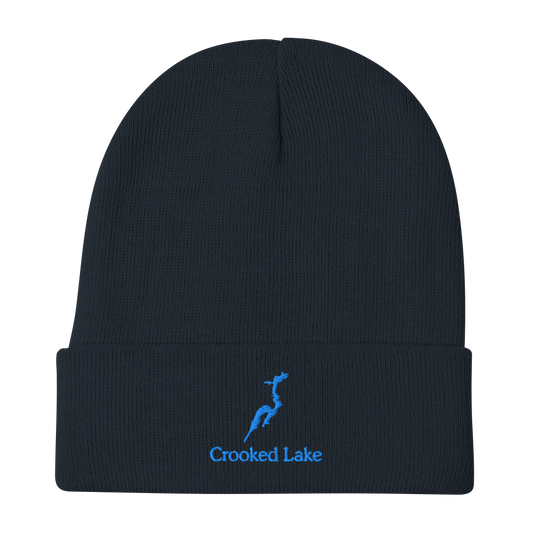Crooked Lake Embroidered Beanie Hat
