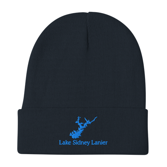 Lake Sidney Lanier Embroidered Beanie Hat