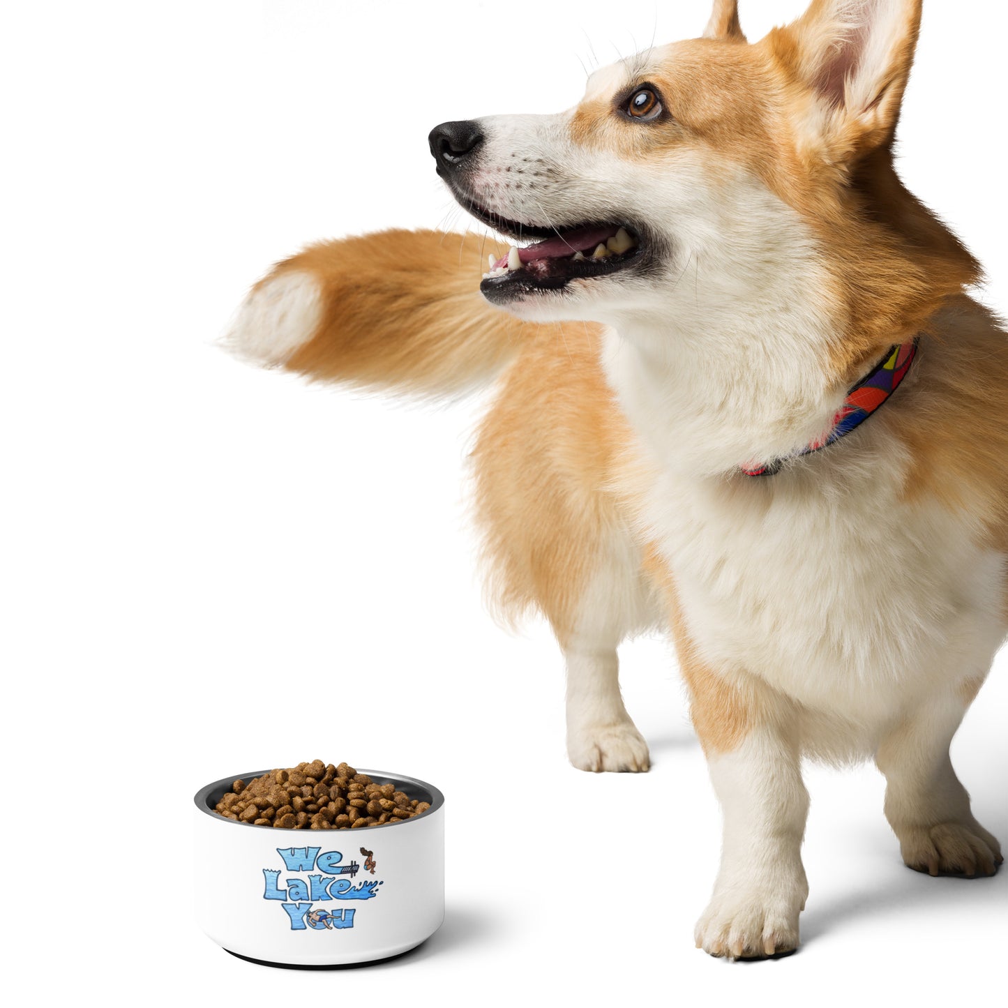 We Lake You Logo Pet bowl