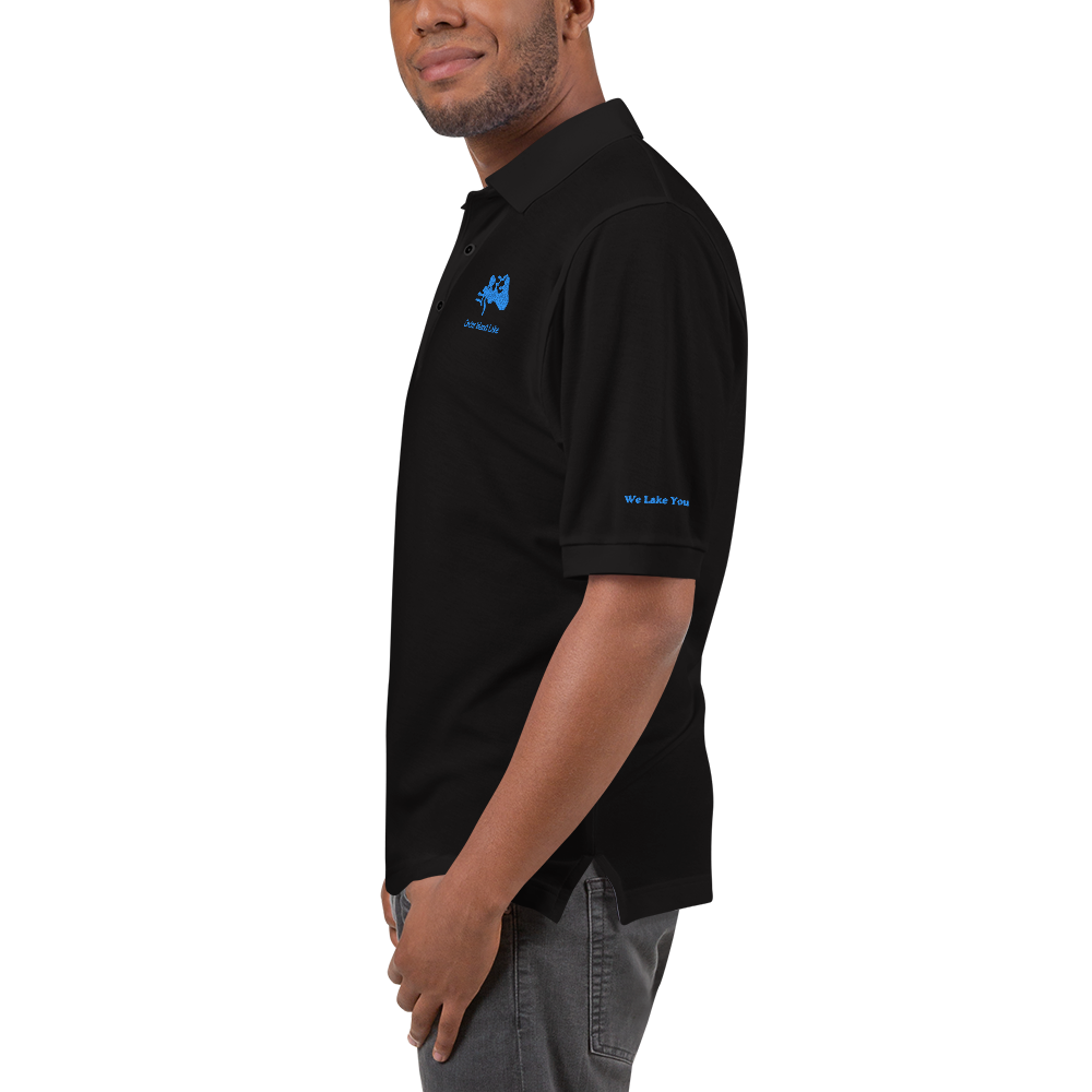Cedar Island Lake Men's Premium Embroidered Polo