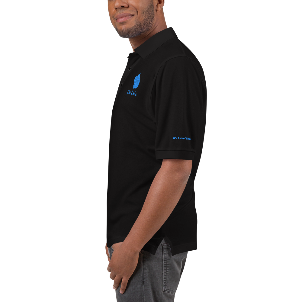 Cat Lake Men's Embroidered Polo