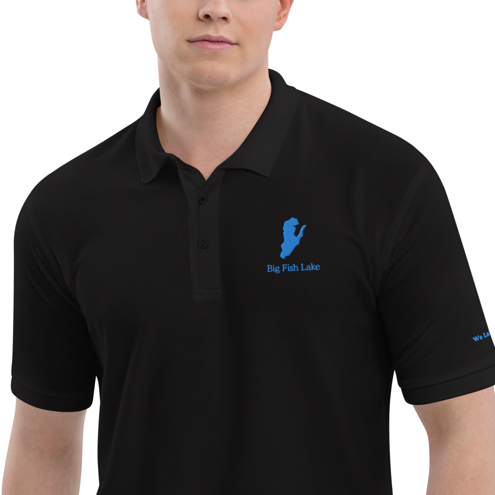 Big Fish Lake Men's Embroidered Polo