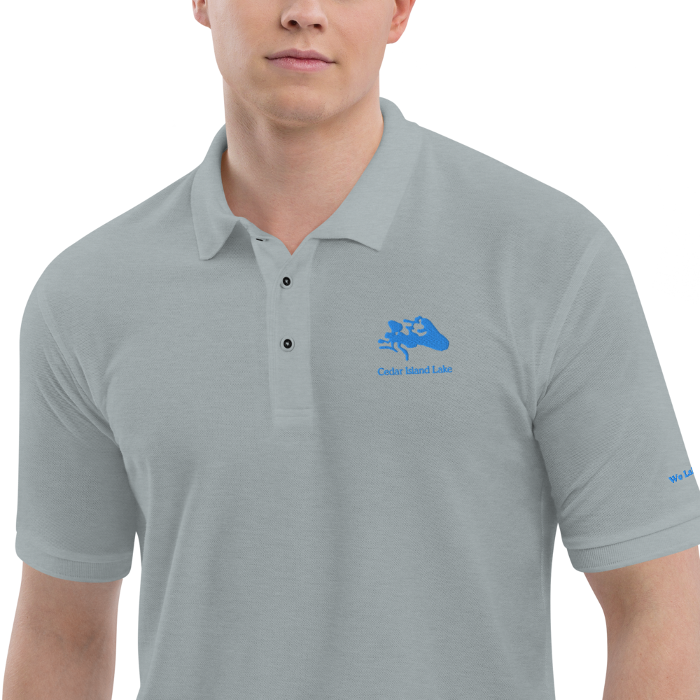 Cedar Island Lake Men's Premium Embroidered Polo